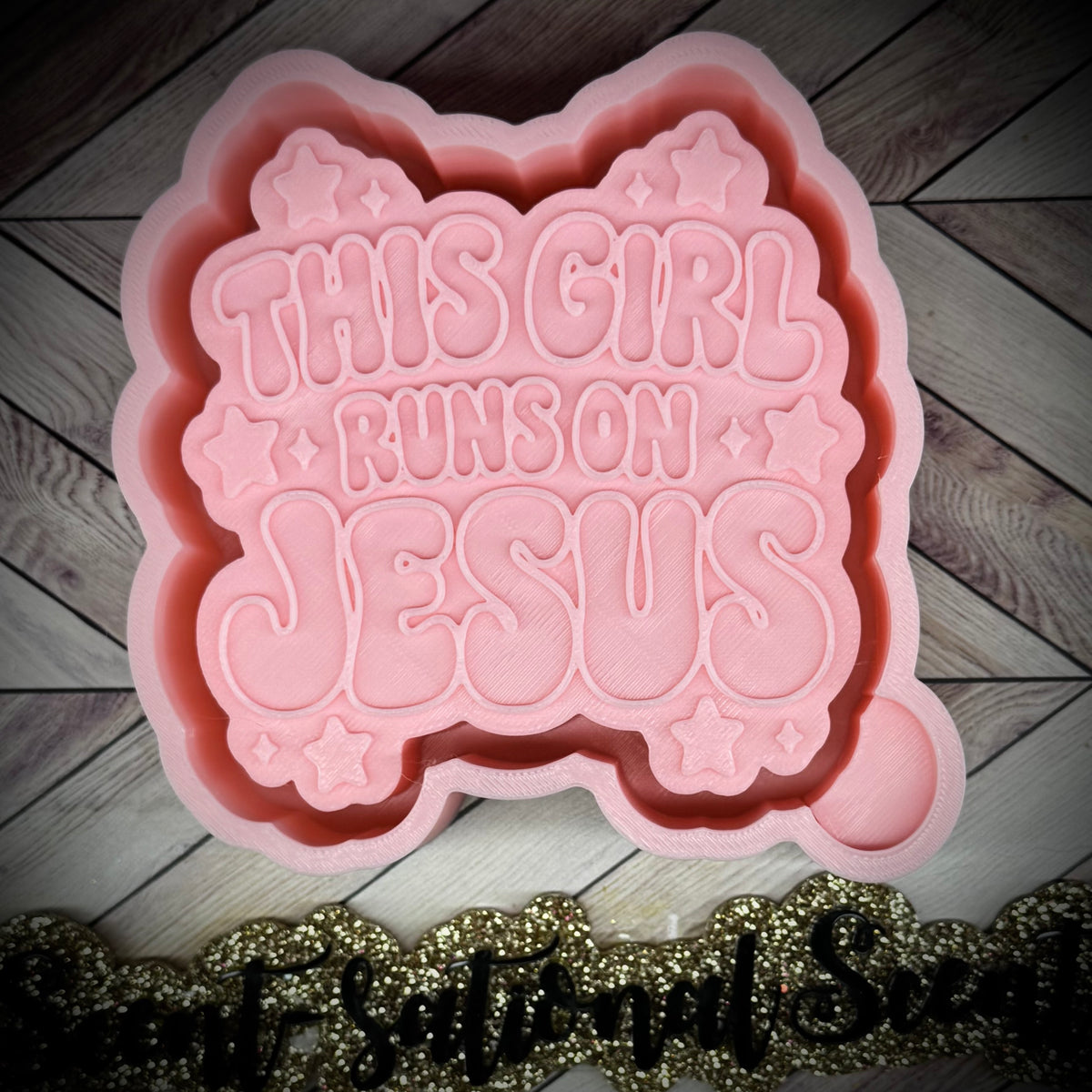 This Girl Runs on Jesus mold(837)