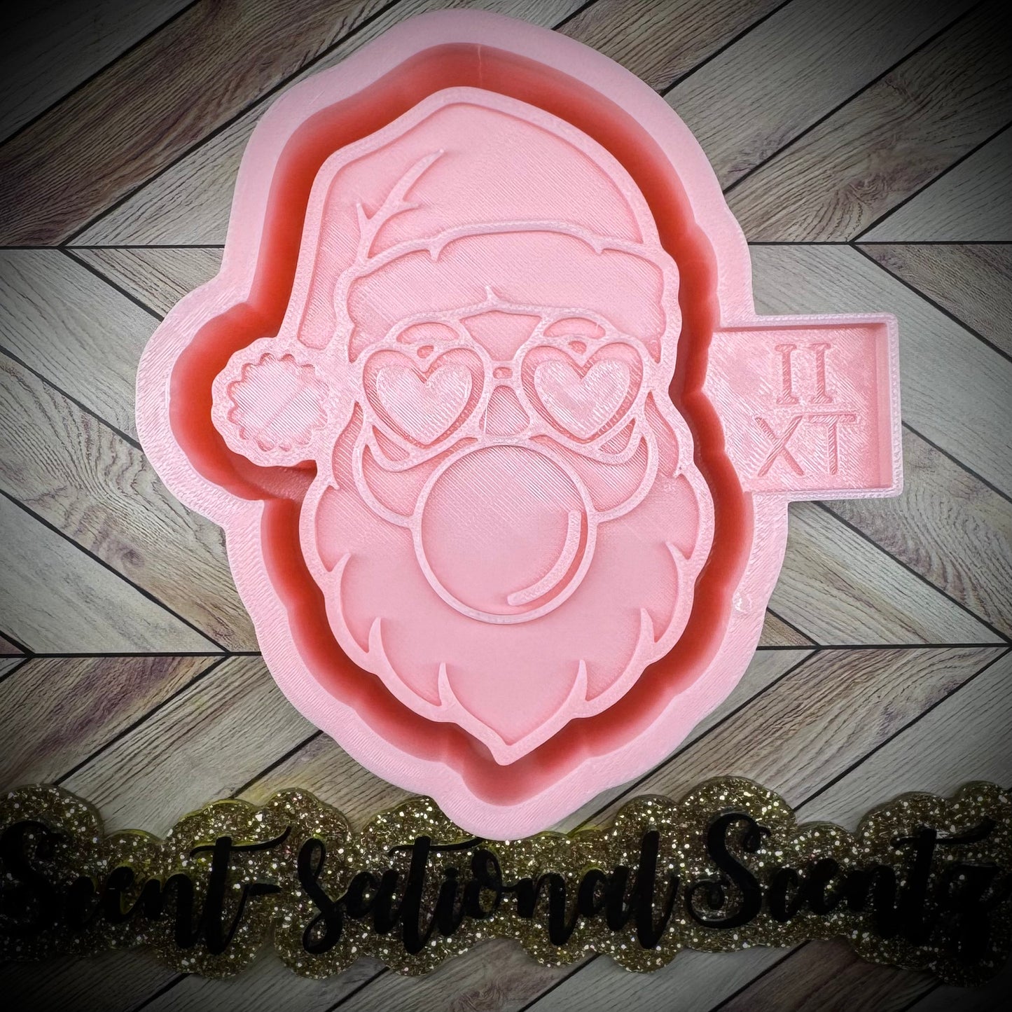 Santa blowing bubble mold
