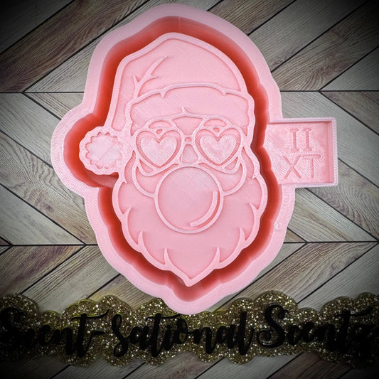 Santa blowing bubble mold