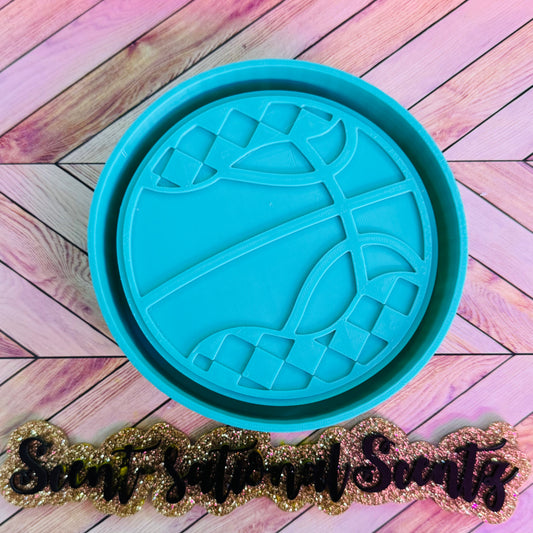 Basketball Checkered round mold(190)