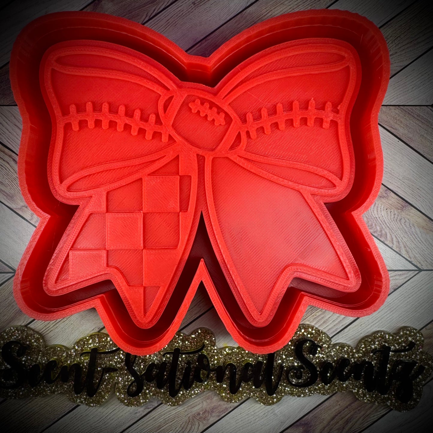 Checkered Football Bow(241-248)
