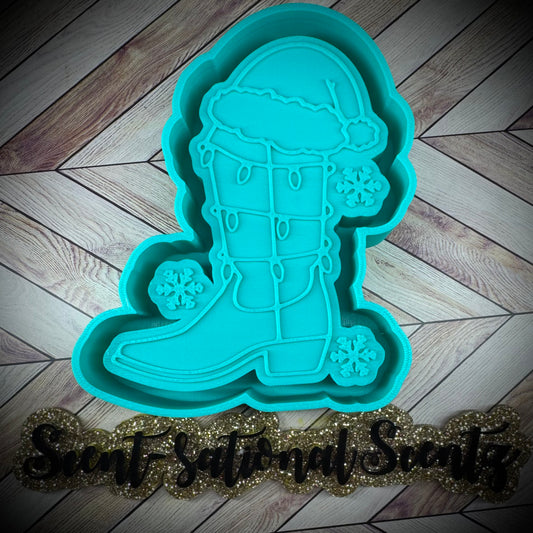 Western Christmas Boot Mold