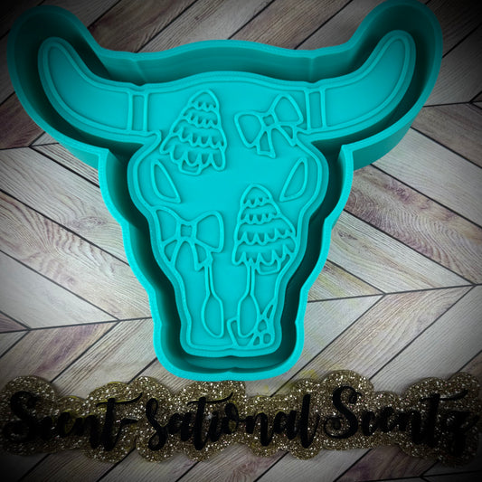 Xmas Trees & Bows Bull mold