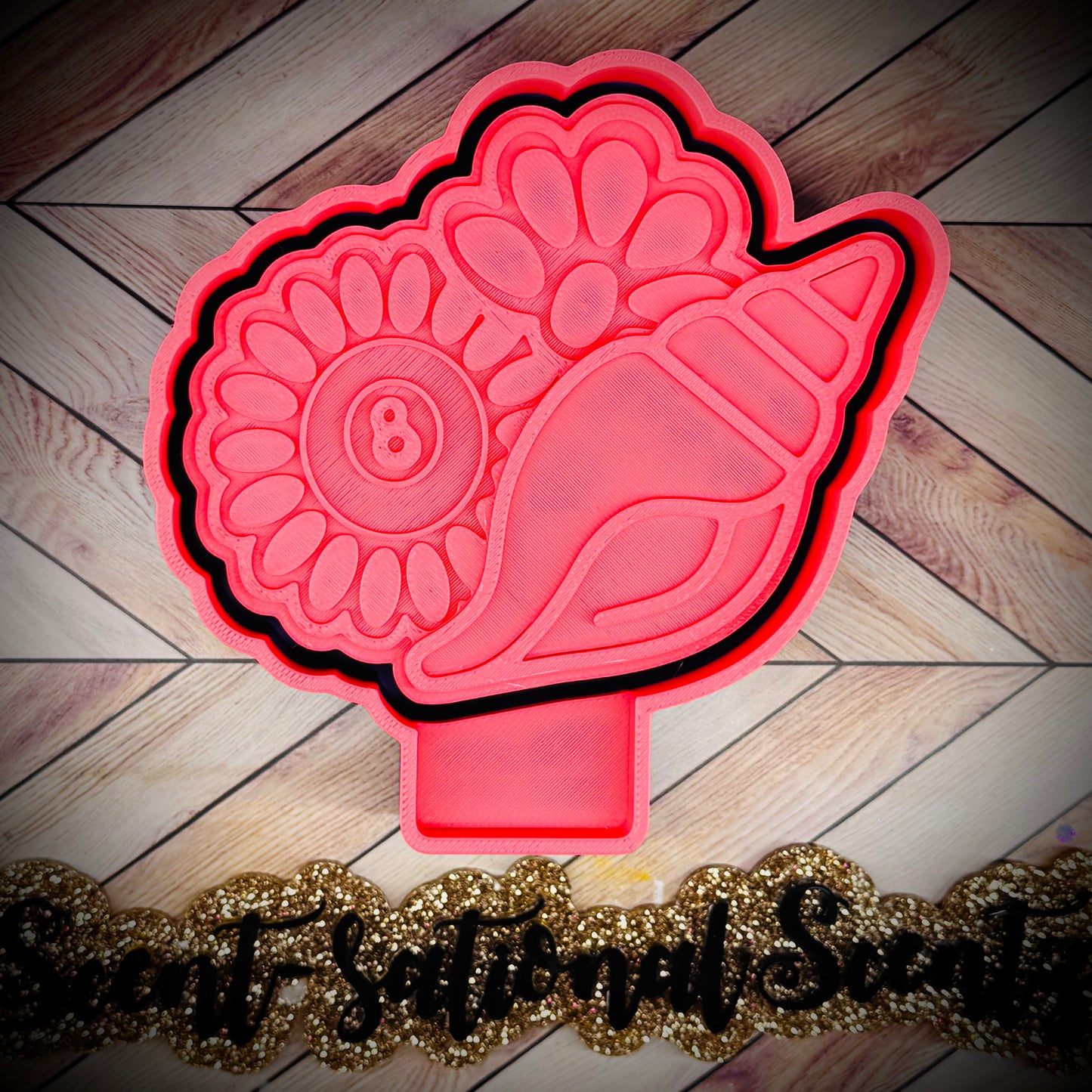 8-ball Concho Shell mold(499)