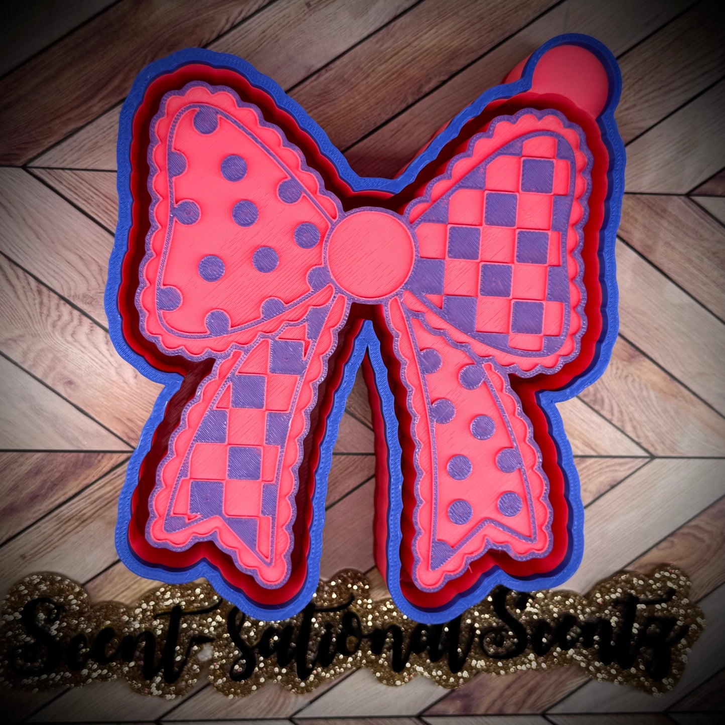 Polka Dots & Checkers bow mold(439)