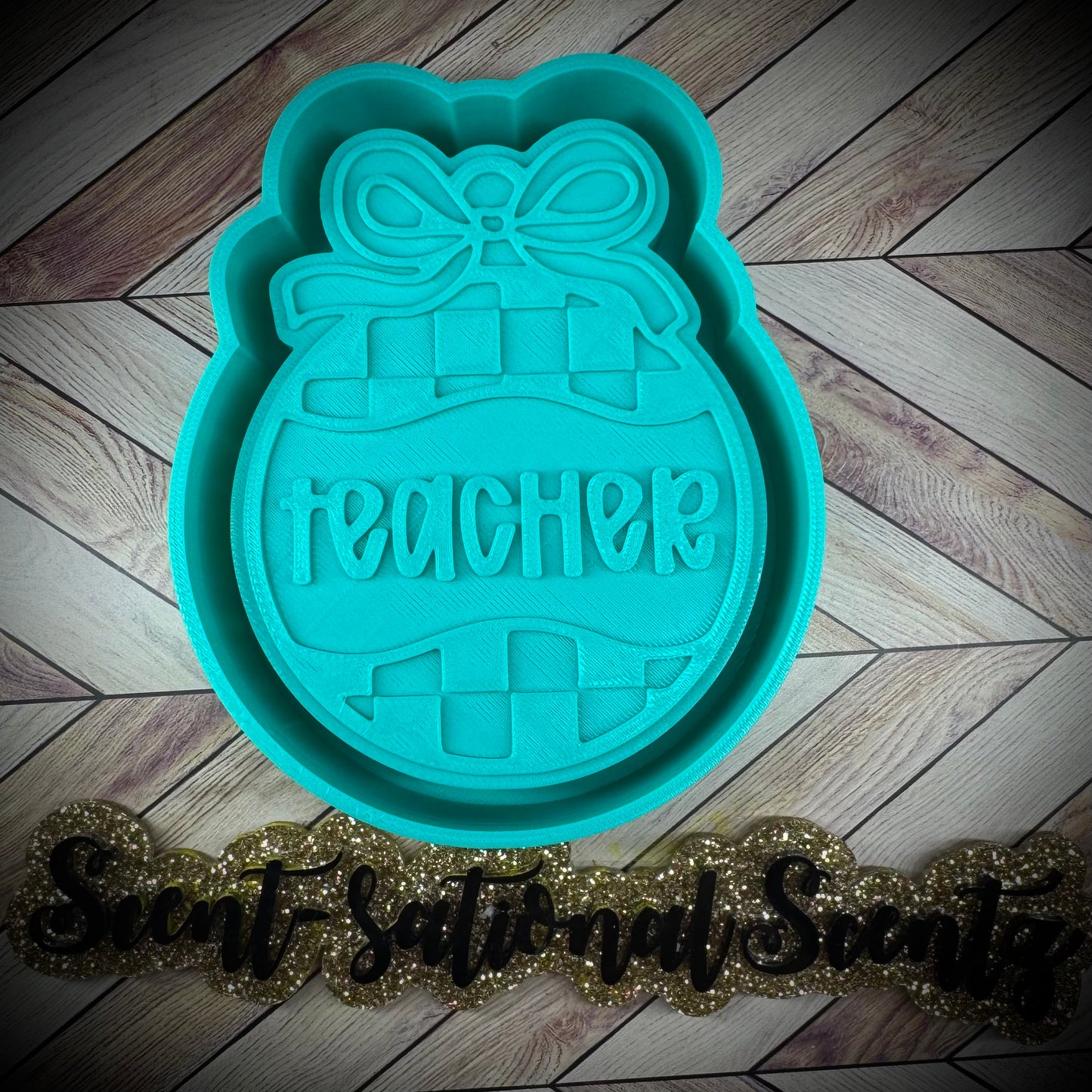 Teacher Checkered Ornament mold