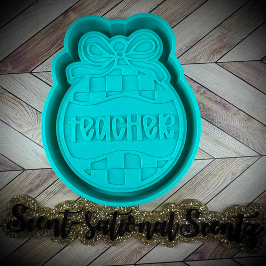 Teacher Checkered Ornament mold