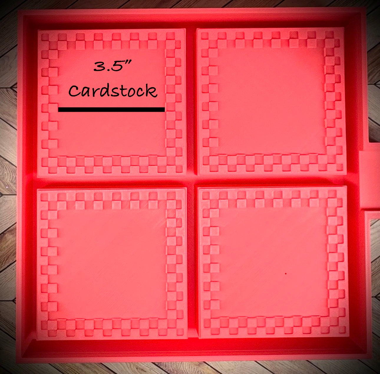 Checkered 3.5” Square Cardstock Tray mold (Copy)