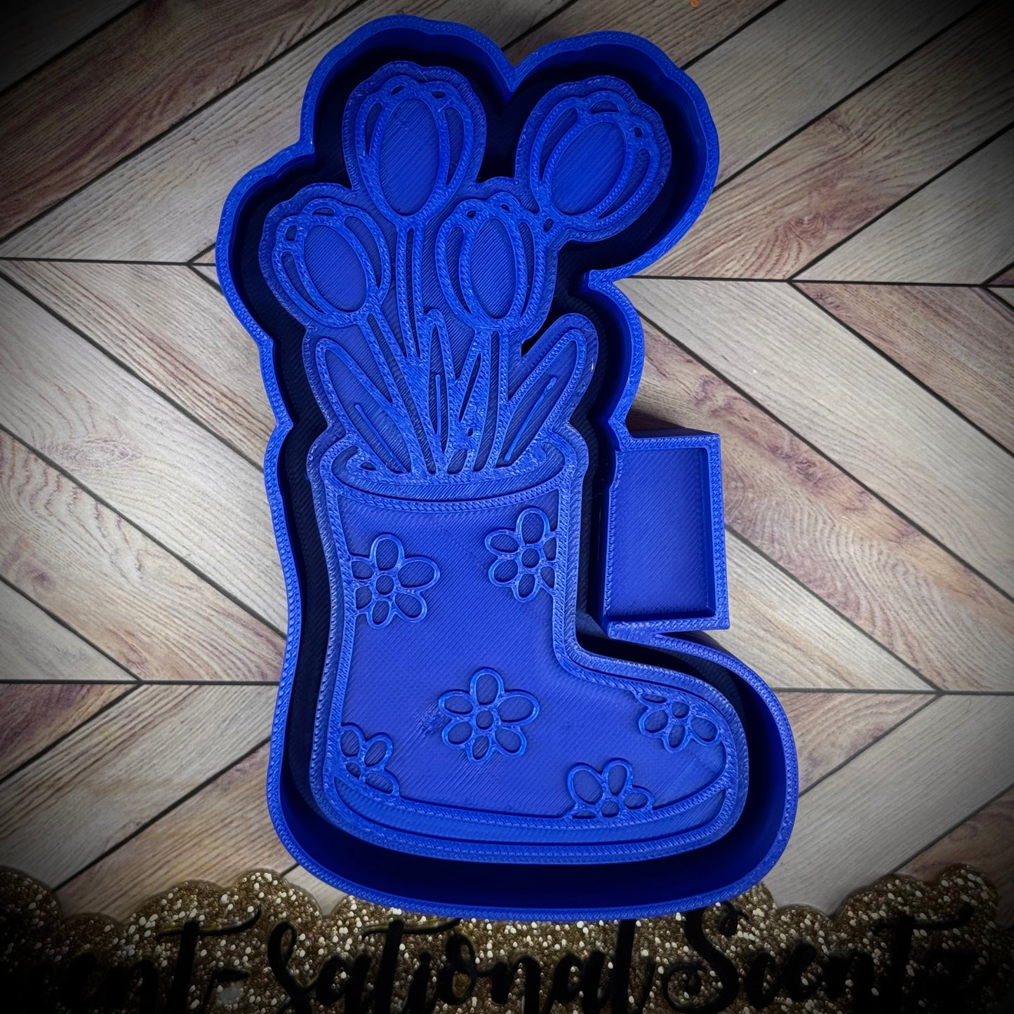 Flower in a Rain Boot mold