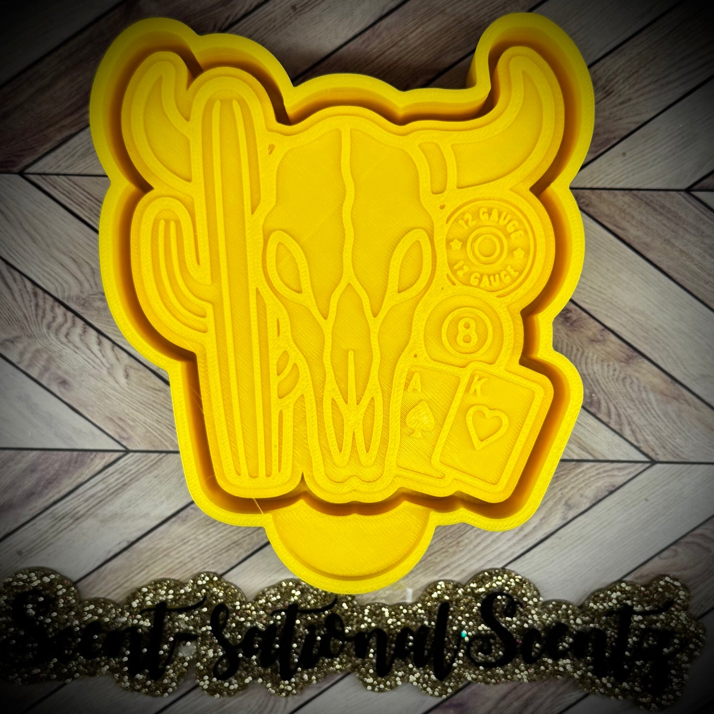 Western Bull w/Cactus mold