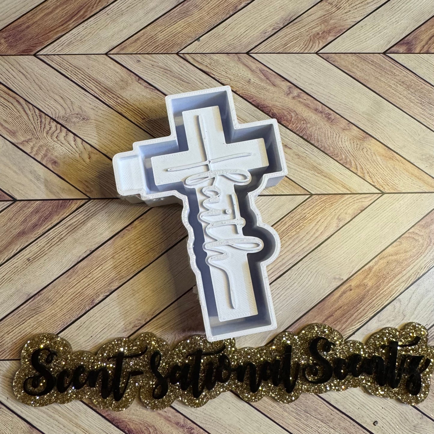 Small Faith Cross Freshie Mold