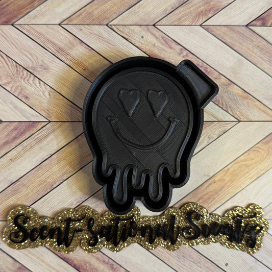 Heart Eyes Drip Happy Face Freshie Mold(62)