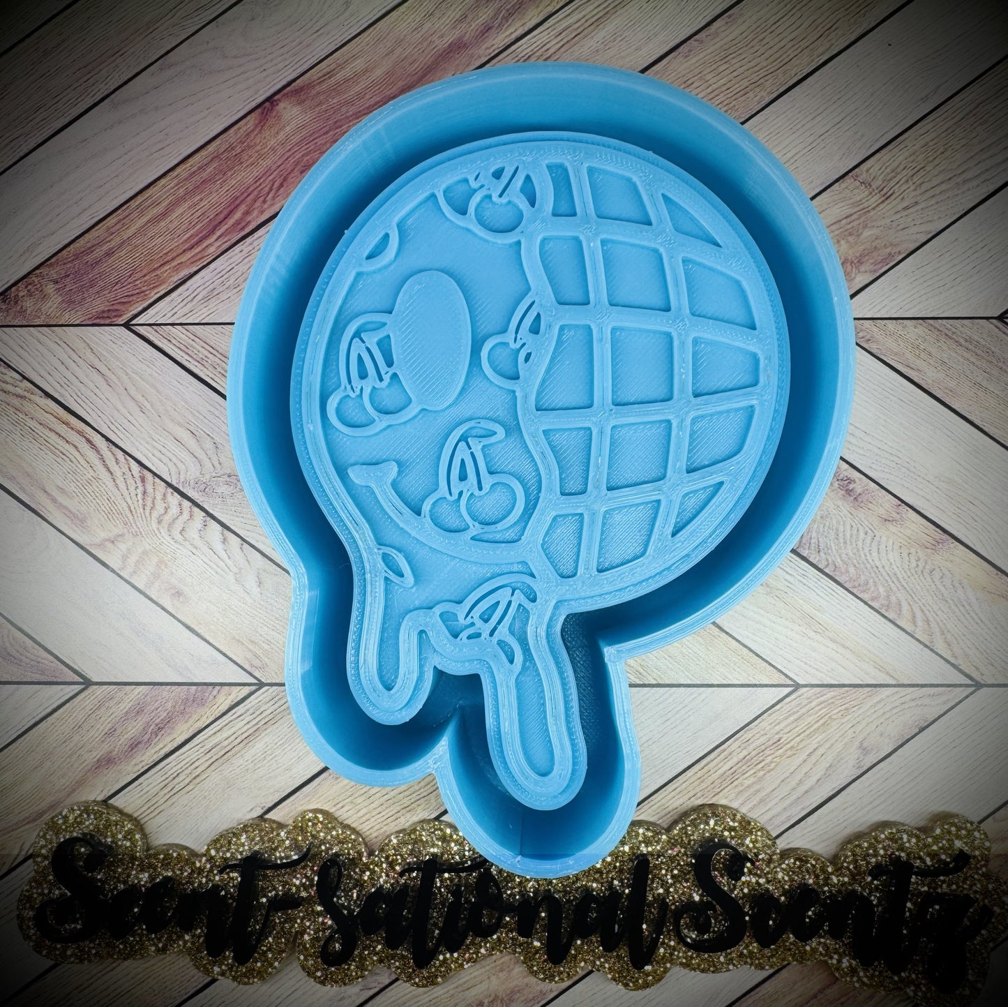 Drip Cherry Disco Happy Face Freshie Mold
