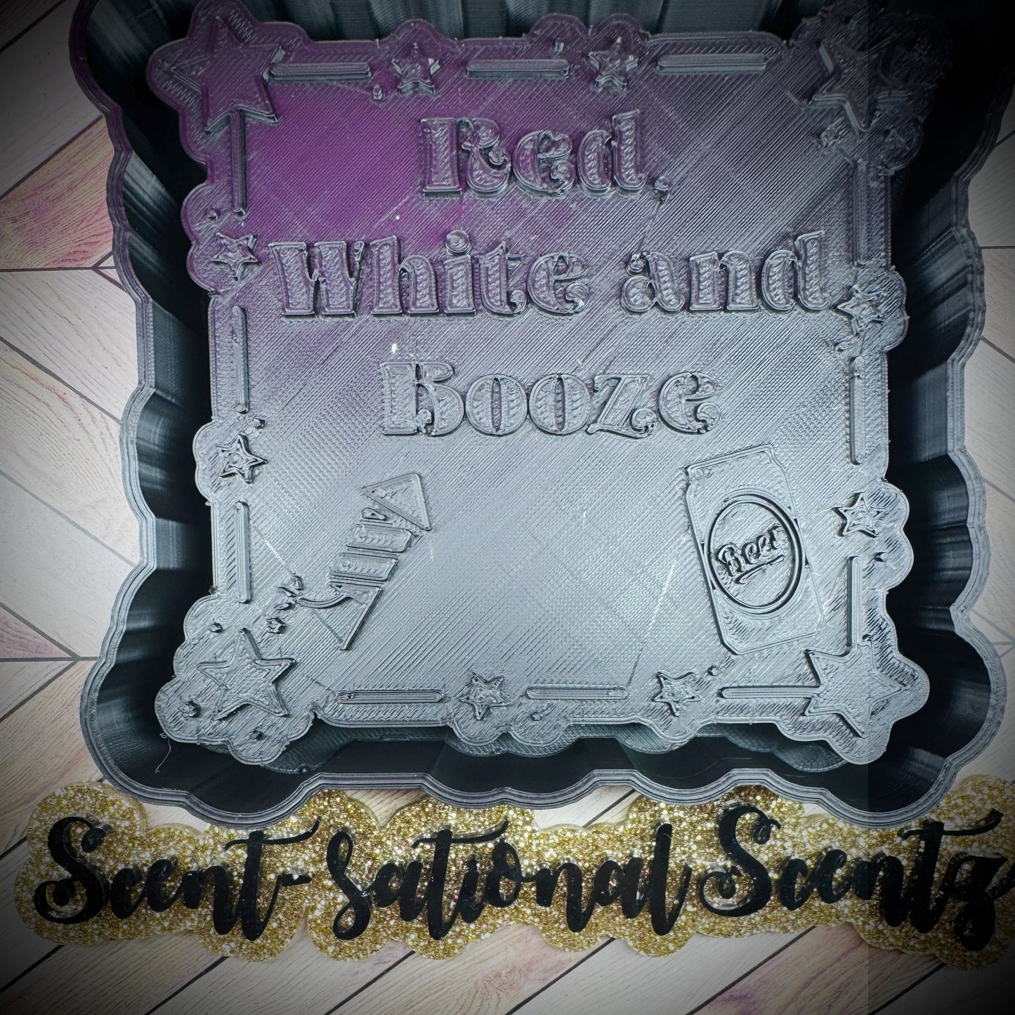 Red White And Booze Freshie Mold