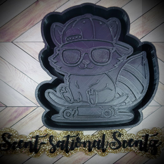 Skateboard Raccoon Freshie Mold(29)