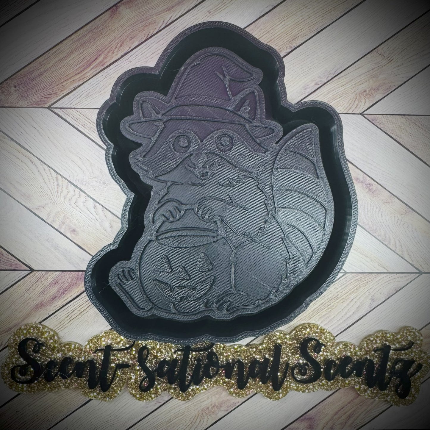 Halloween Raccoon Freshie Mold(77)