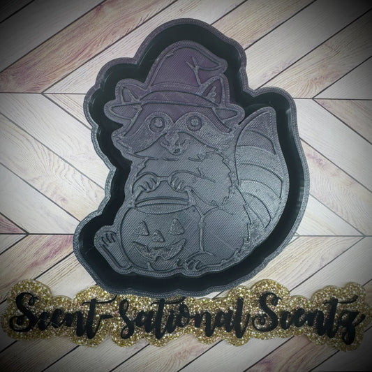 Halloween Raccoon Freshie Mold(77)