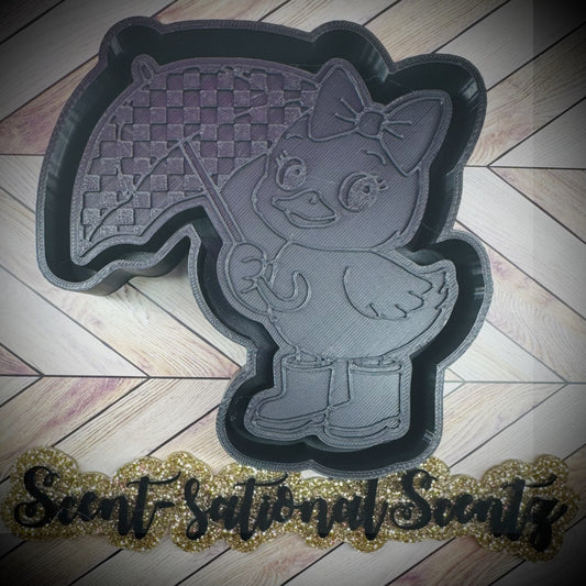 Duck w/Umbrella Freshie Mold(130)