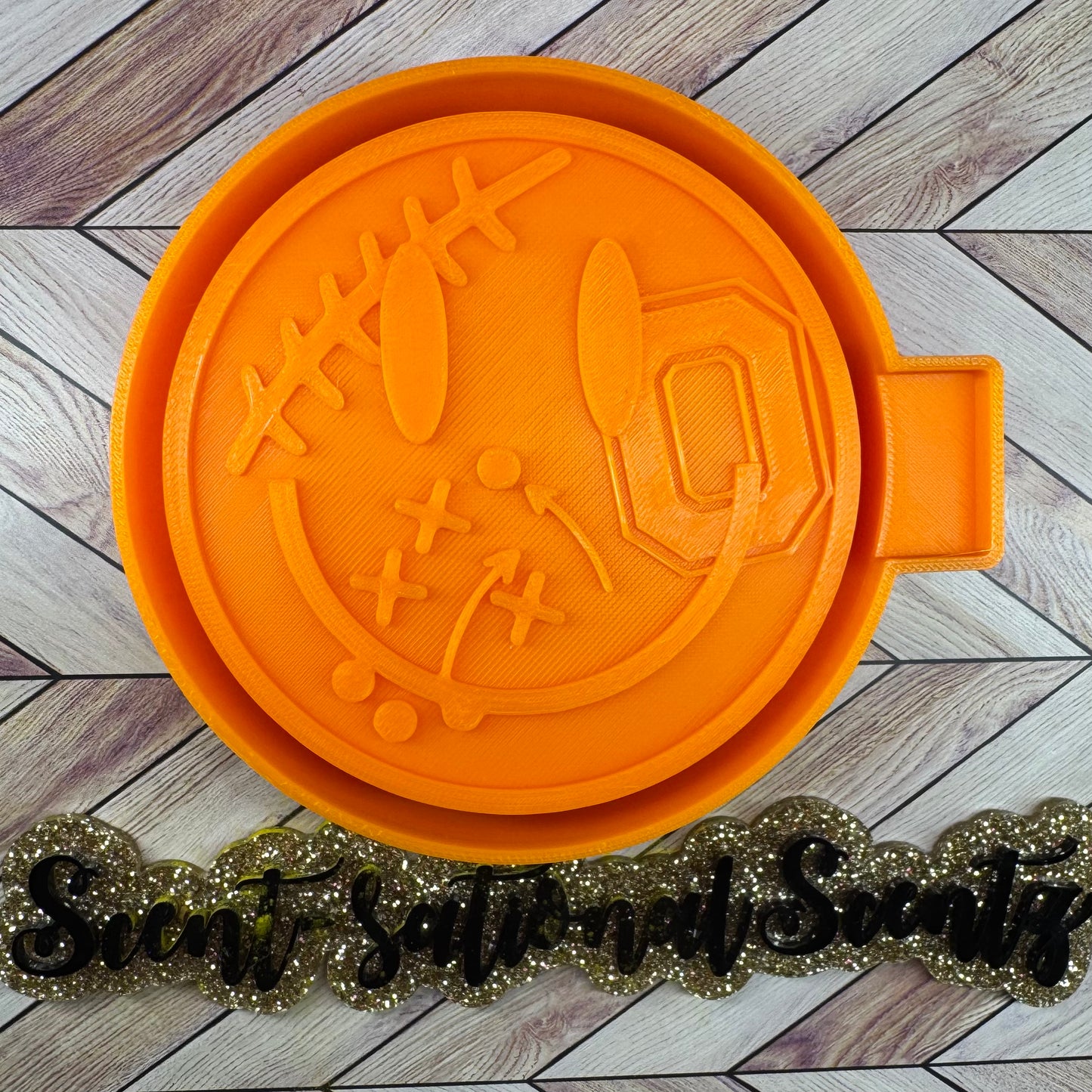 Football Smiley MOLD- Ohio State Buckeyes(38)