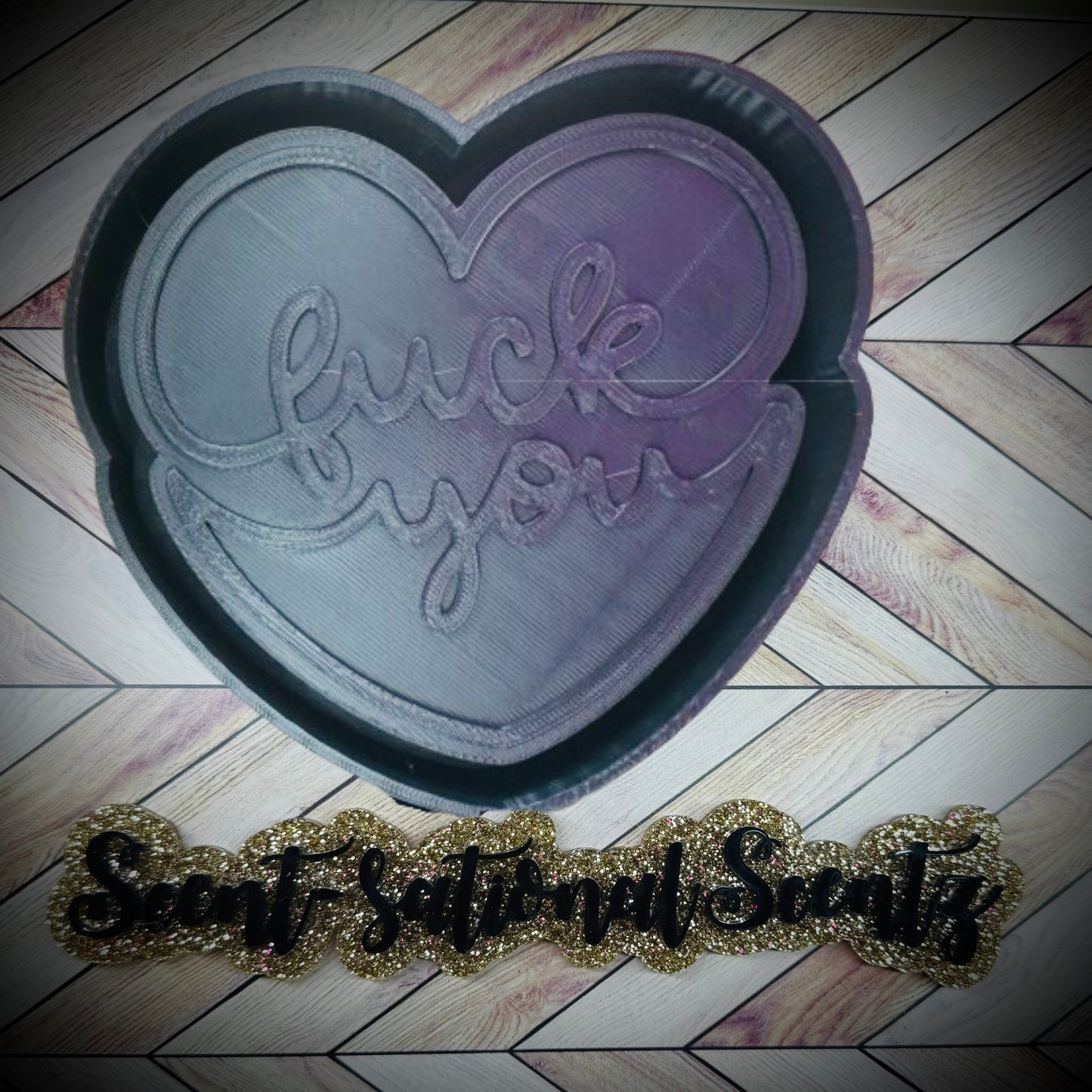 F You Heart Freshie Mold