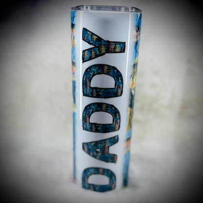20oz tumbler - Daddy/fishing