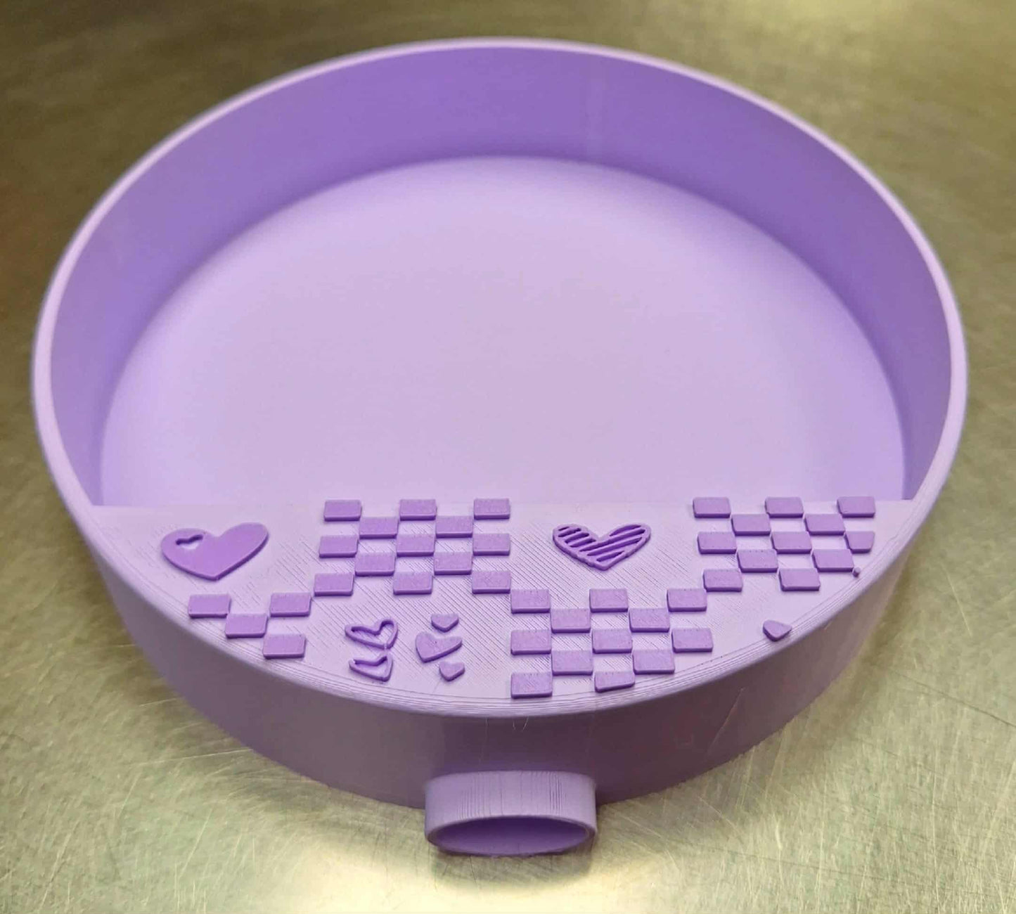 Bead/glitter tray w/spout