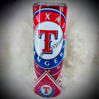 20oz tumbler - TX Rangers