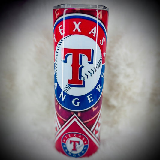20oz tumbler - TX Rangers