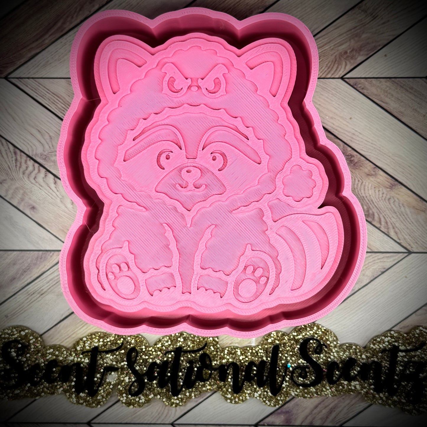 Raccoon in Grinch Suit mold