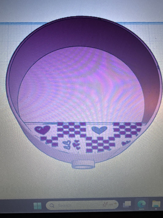 Bead/glitter tray w/spout