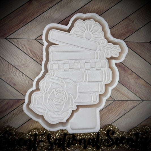 Floral Book Stack mold(564)