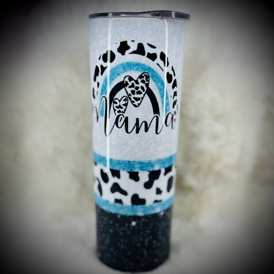 20oz tumbler - Mama cow/rainbow