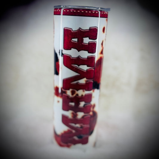 20oz tumbler - Mama/tooled leather