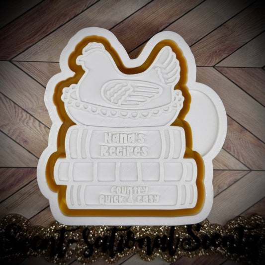 Chicken Recipe Book Stack mold