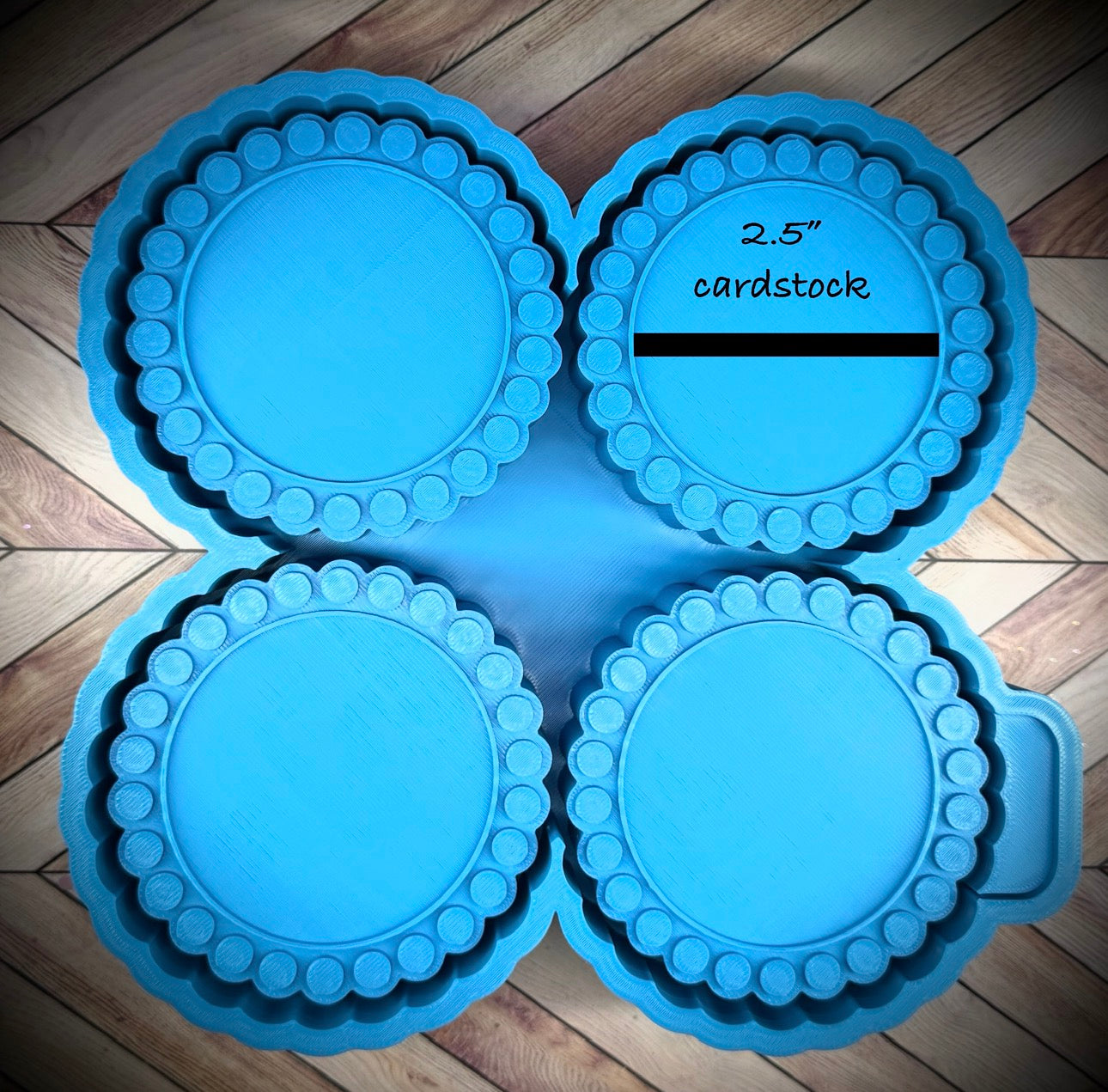 Scalloped 2.5” Round Cardstock Tray mold
