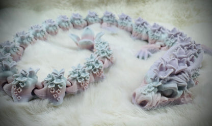3D Printed Pastel Matte Lotus Dragon