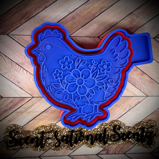 Floral chicken mold(581)