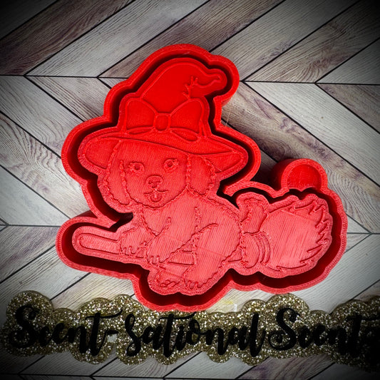 Doodle Dog Witch mold