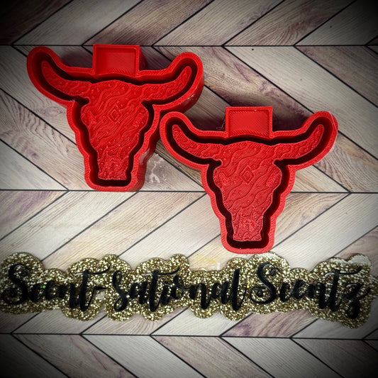 Tree Cale Bull pair of vent size molds