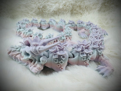 3D Printed Pastel Matte Lotus Dragon