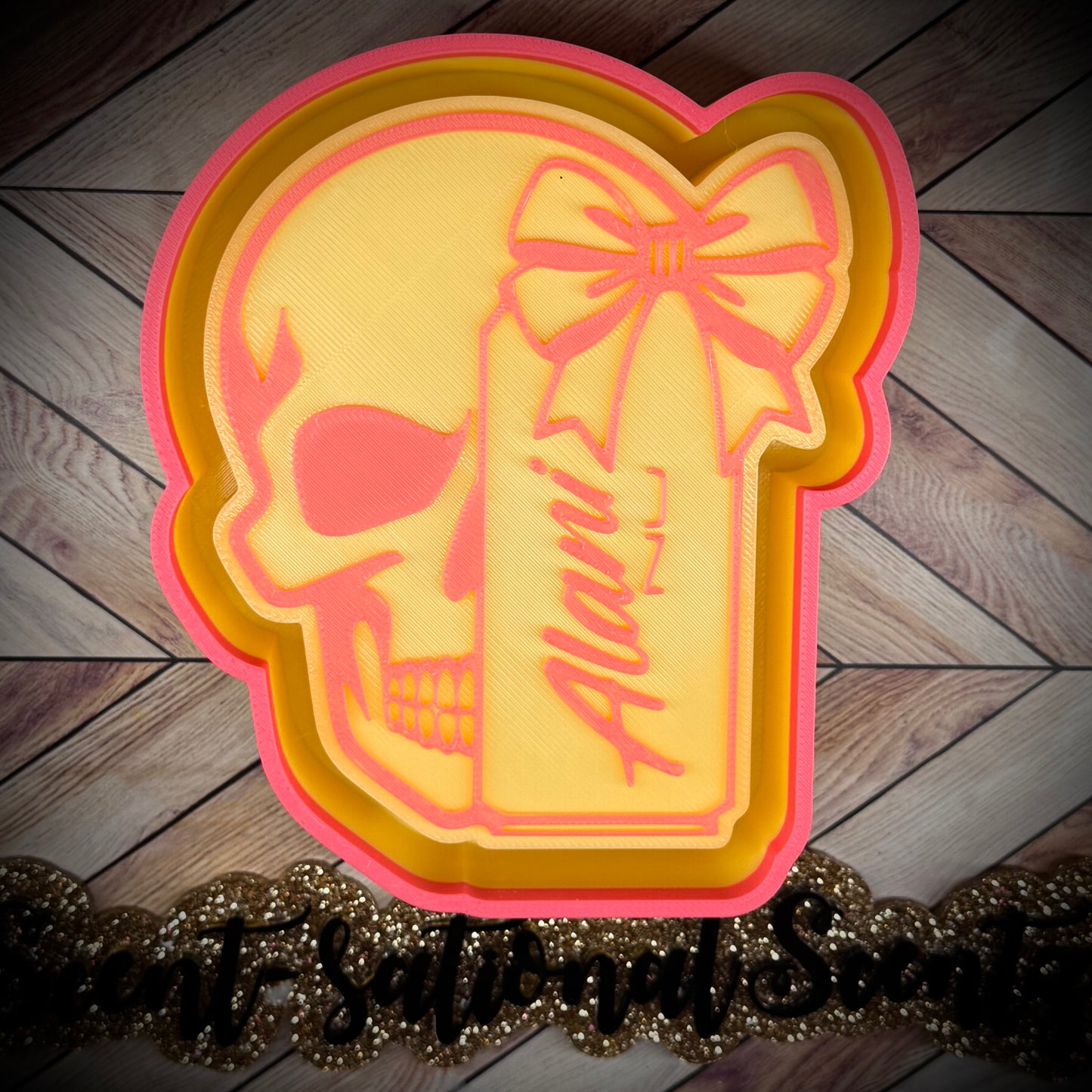 Skull Alani w/bow mold(294)