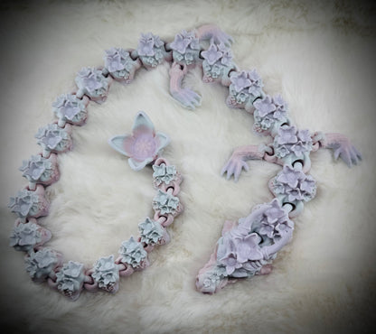 3D Printed Pastel Matte Lotus Dragon