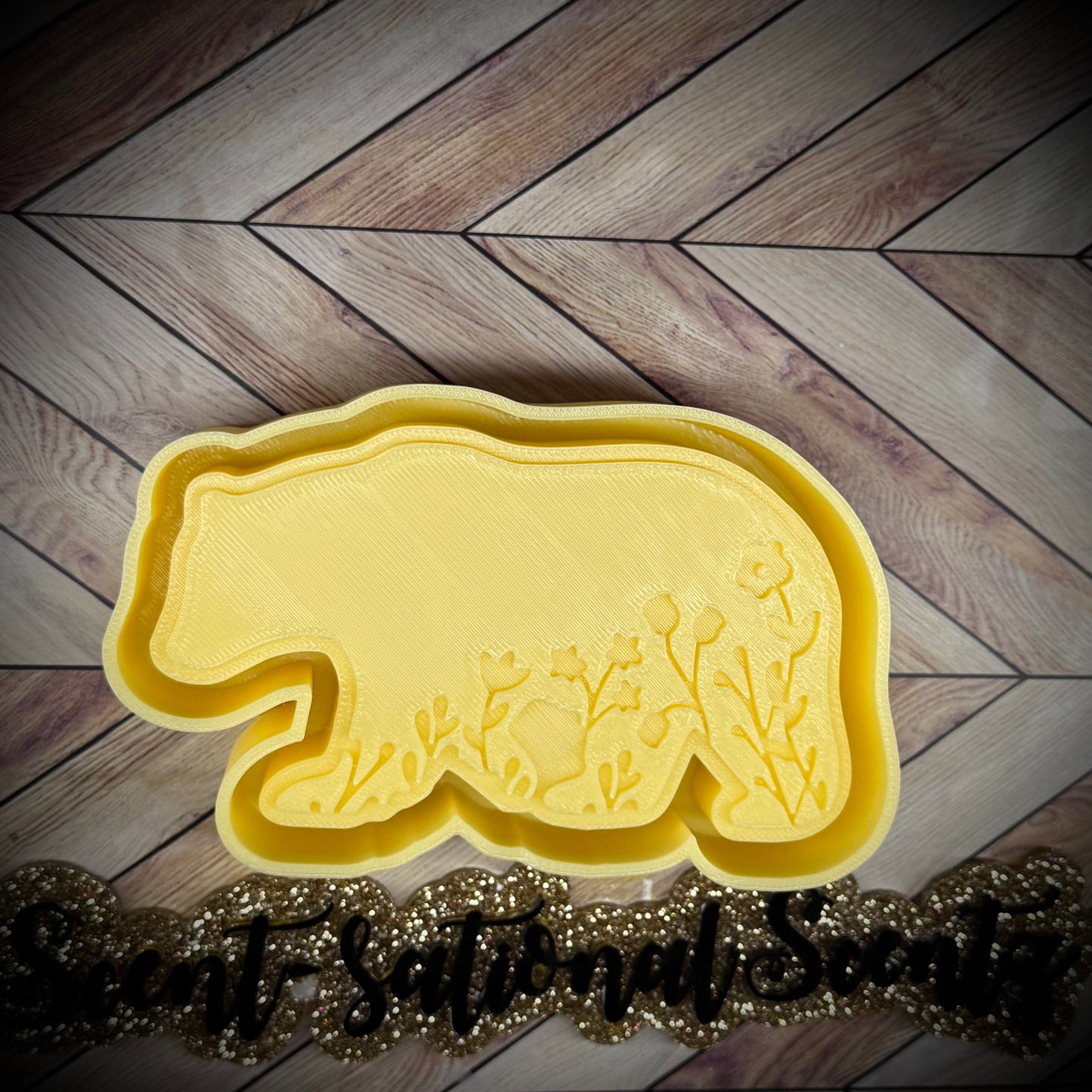 Floral Bear mold(396)
