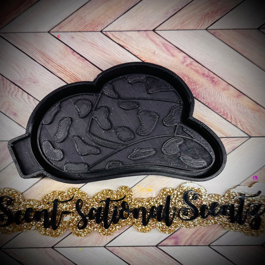 Cow print hat mold