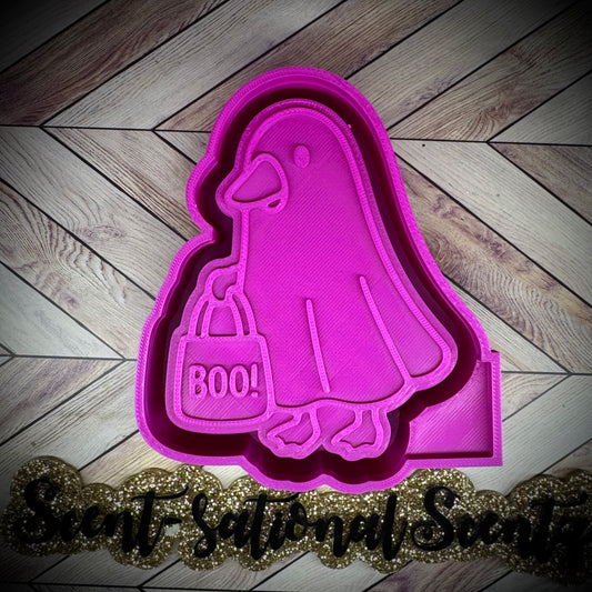Trick-or-Treat Porch Goose Ghost mold