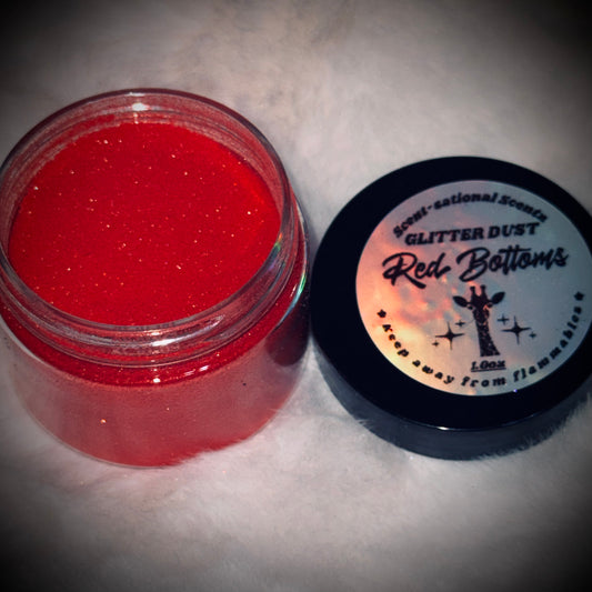 Red bottoms glitter dust