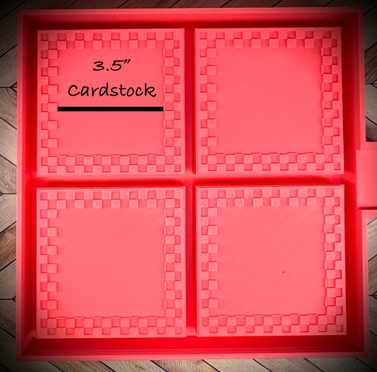 Checkered 3.5” Square Cardstock Tray mold (Copy)