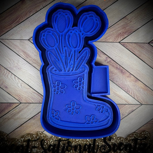 Flower in a Rain Boot mold