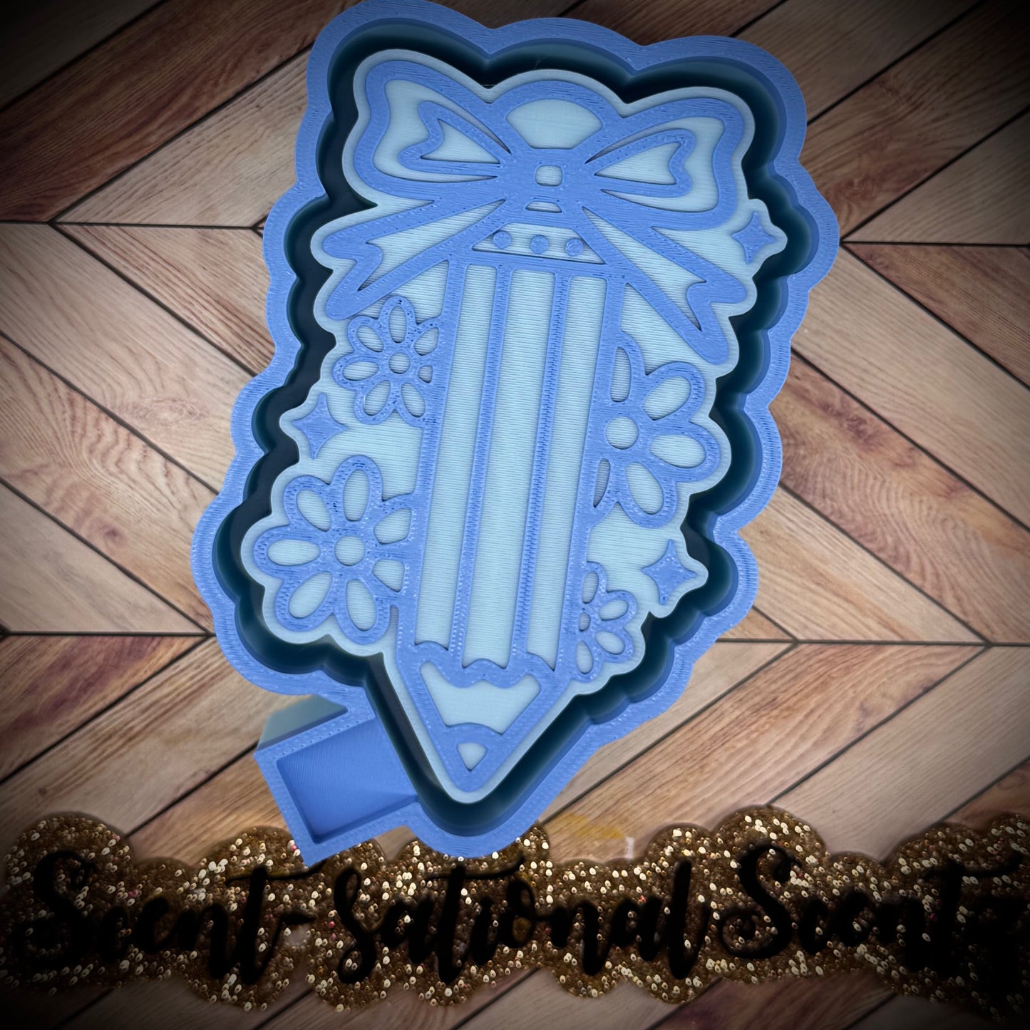 Floral Pencil w/bow mold(558)