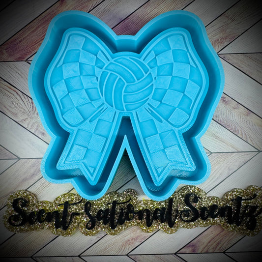 Checkered Volleyball Bow mold(270)
